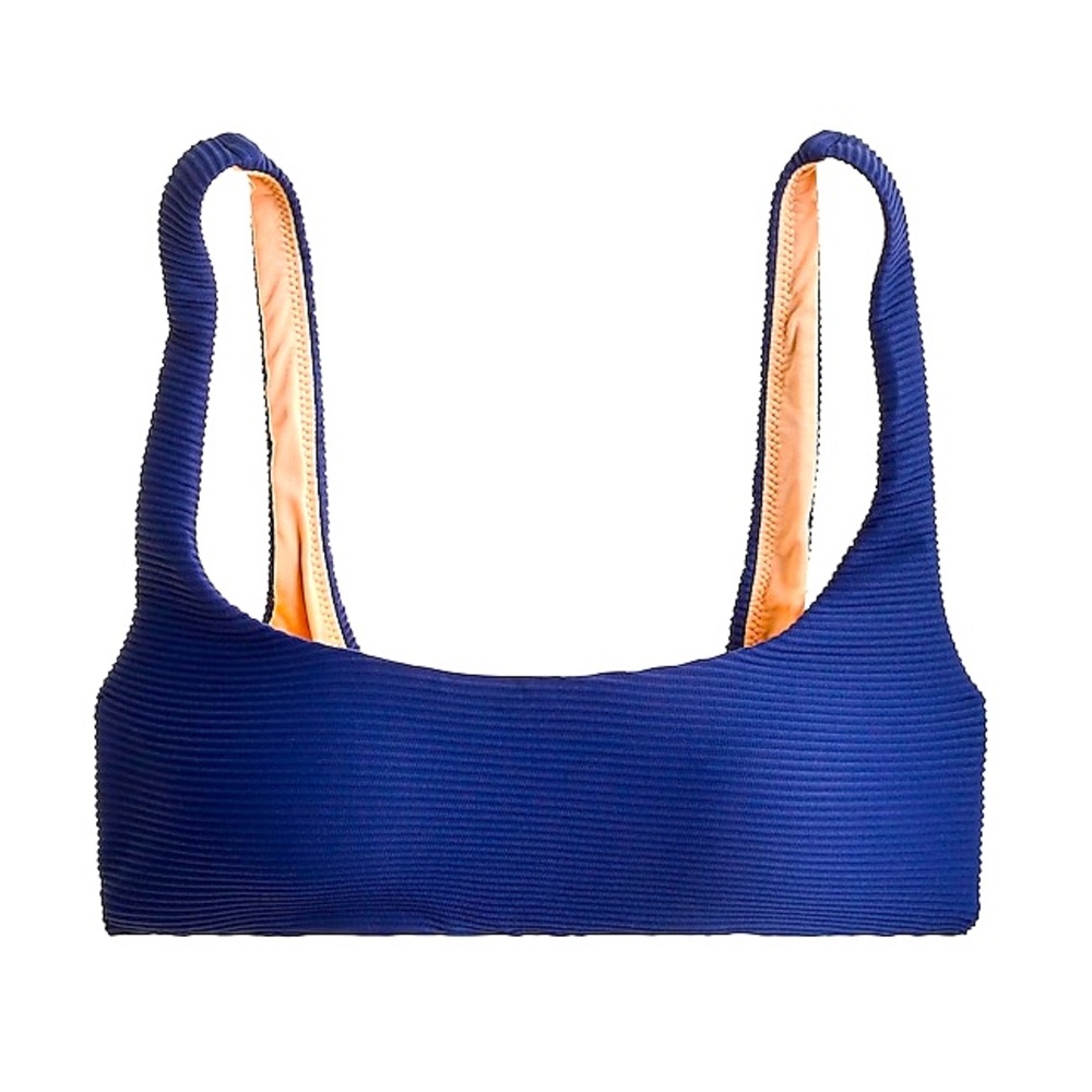 NWT J Crew Bikini Top Rib Knit Scoop Neck 3x Plus Size Bikini Top
